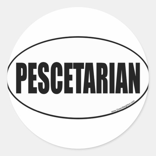 Pescetarier, Peskotarier Runder Aufkleber (Vorderseite)