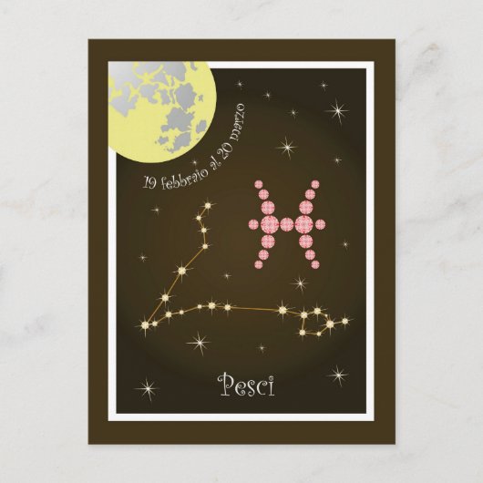 Pesci 19 febbraio al 20 marzo Postkarte (Vorderseite)