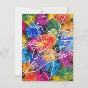 Peshawar Pakistan City Map Postkarte