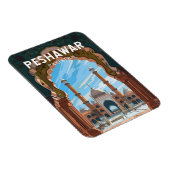 Peshawar Pakistan Reisen Kunst Vintag Magnet (Rechte Seite)