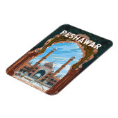 Peshawar Pakistan Reisen Kunst Vintag Magnet (Linke Seite)