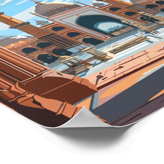 Peshawar Pakistan Reisen Kunst Vintag Poster (Ecke)