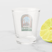 Peshawar Pakistan Reisen Kunst Vintag Schnapsglas (Rückseite)