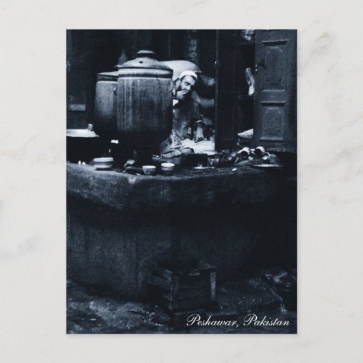 Peshawar, Tea Maker, Vintages Pakistan Postkarte (Vorderseite)