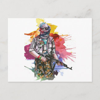 Peshmerga Freiheit Warrior.png Postkarte
