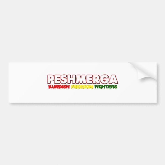 Peshmerga KURDISCHE FREIHEITS-KÄMPFER Autoaufkleber (Vorne)