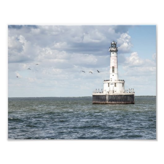 Peshtigo Reef Lighthouse Print Fotodruck (Vorne)