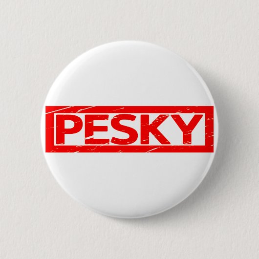 Pesky-Briefmarke Button (Vorderseite)