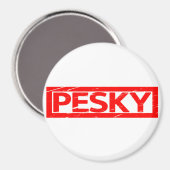 Pesky-Briefmarke Magnet (Vorderseite/Rückseite)