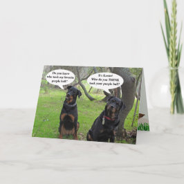 Pesky Oaster Bunny Rottweiler Ostercard Feiertagskarte