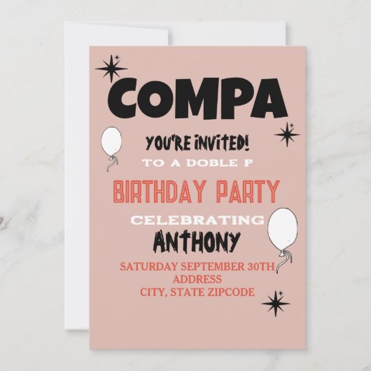 Peso Pluma Einladung Geburtstag einladen (Vorderseite)