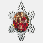 Pesonalfamilie Schneeflocken Zinn-Ornament (Rechts)