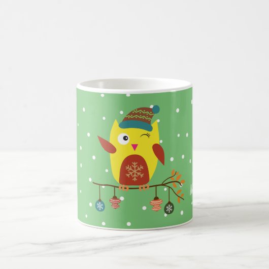 Pesonalisierte Niedliche Weihnachtssaison WinterIl Kaffeetasse (Mittel)