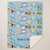 Pesonalisierte Schäferblase für Ihr Kind Sherpadecke (Vorderseite)