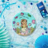 Pesonalized Ethnic Hand Darwn Mermaid Geburtstag Pappteller (Party)