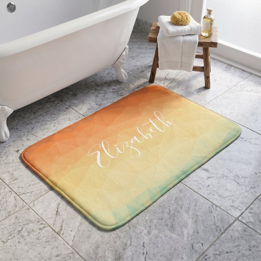 Pesonalized Geometric Bath Mat Badematte
