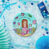 Pesonalized Hand Darwn Mermaid Geburtstag Pappteller (Party)