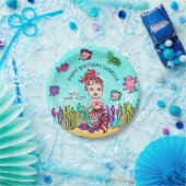Pesonalized Hand Darwn Mermaid Geburtstag Pappteller (Party)