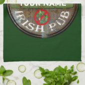 Pesonalized irisches Kneipenzeichen Geschirrtuch (Gefaltet)