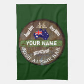 Pesonalized Irish Aussie Pub-Zeichen Küchentuch (Vertikal)