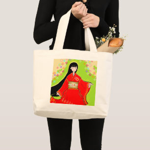 Pesonalized Japanisch Maiko Carpe Diem Jumbo Stoffbeutel