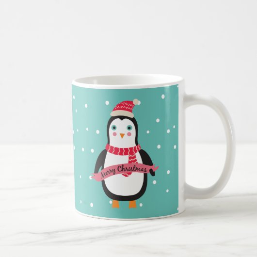 Pesonalized Niedlich Small Christmas Penquin Kaffeetasse (Rechts)