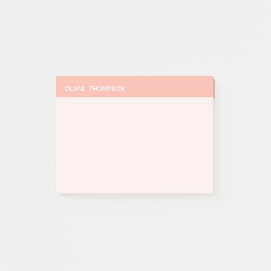 Pesonalized Pink Sticky Post-it Klebezettel (Vorderseite)