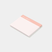 Pesonalized Pink Sticky Post-it Klebezettel (angewinkelt)