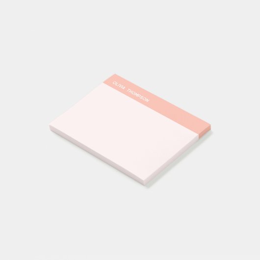 Pesonalized Pink Sticky Post-it Klebezettel (angewinkelt)