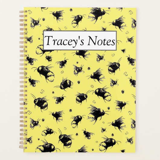 Pesonisierte Bienenplanerin | Weihnachtsgeschenk f Planer (Vorderseite)