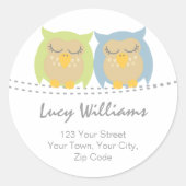 Pesrsonalized Owl Address Stickers (Vorderseite)