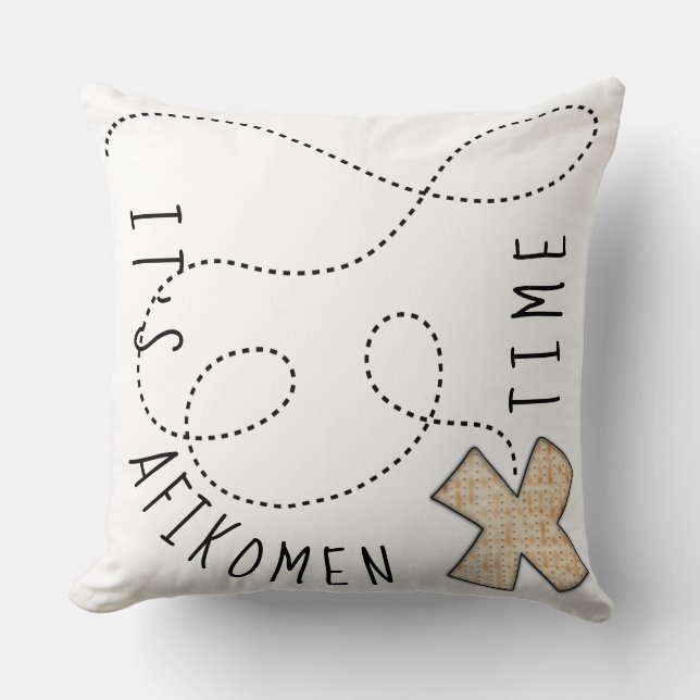 Pessach 20 x 20 Kissen Es ist Afikomen Time (Vorderseite)