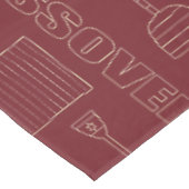 Pessach "52" x 70" Tabletecloth "Wine & Matzah" Tischdecke (Schrägansicht)