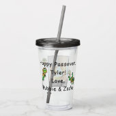 Pessach Acrylic Tumbler 16 oz, der Frösche Lasse Acryltrinkbecher (Rückseite)
