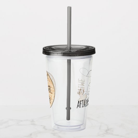 Pessach Acrylic Tumbler 16 oz Es ist Afikomen Time Acryltrinkbecher (Rechts)