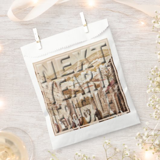 Pessach "Afikomen Time" Jerusalem Gefälligkeitstas Geschenktütchen (Ausgeschnitten)