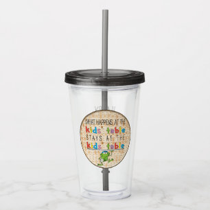 Pessach Akrylic Tumbler 16 oz Kindertisch Acryltrinkbecher