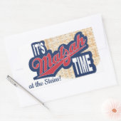 Pessach-Aufkleber "It's Matzah Time" Rechteckiger Aufkleber (Umschlag)