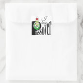 Pessach-Aufkleber-Platz "P is for Pessach" Quadratischer Aufkleber (Tasche)