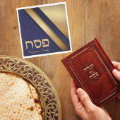 Pessach Blau und Gold Serviette