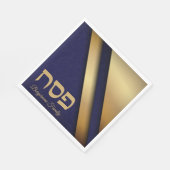Pessach Blau und Gold Serviette (Ecke)