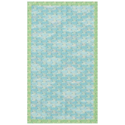 Pessach Blau und Grüner Stern von David Tischdecke (Vorderseite)