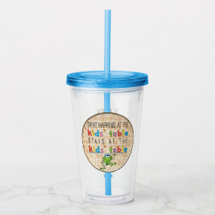 Pessach Blu Acrylic Tumbler 16 oz Der Kindertisch Acryltrinkbecher