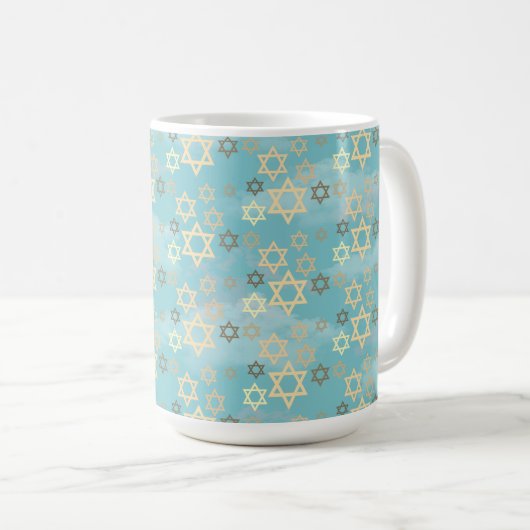 Pessach Blue Sky Star von David Kaffeetasse (VorderseiteRechts)