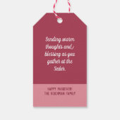 Pessach Cherry Blossom Springtime Geschenkanhänger (Rückseite)