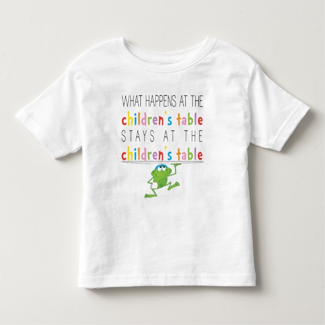 Pessach "Der Kindertisch" Kleinkind-T - Shirt (Vorderseite)