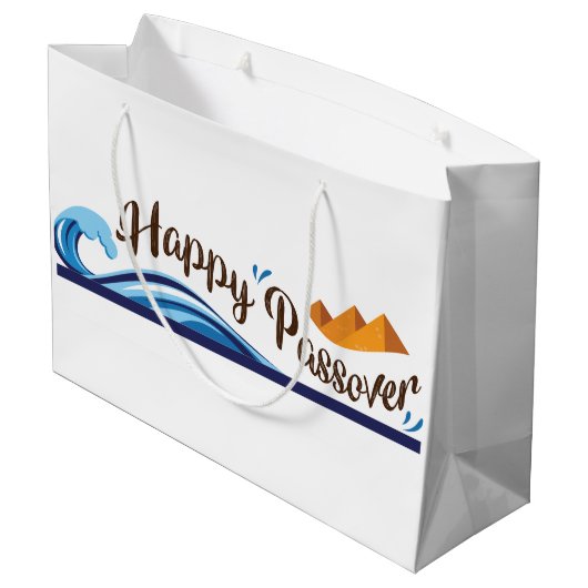 Pessach - Durchquerung des Meeres Große Geschenktüte (Rückseite Schrägansicht)