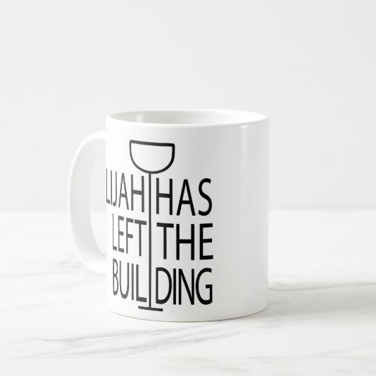 Pessach Funny Mug 11 oz. Elijah hat Gebäude Links Kaffeetasse (Vorderseite Links)