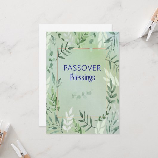 Pessach für Enkeltochter mit Kindern Karte (Vorderseite/Rückseite Beispiel)