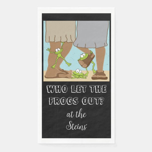 Pessach Gasttuch Napkins, der die Frösche Lasse Serviette (Vorderseite)